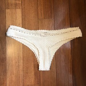 Billabong white crochet swim bottom
